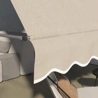 Tendalino autoportante manuale avvolgibile 3,5L x 1,2l x 2,1-3H m inclinazione regolabile metallo alluminio poliestere sabbia