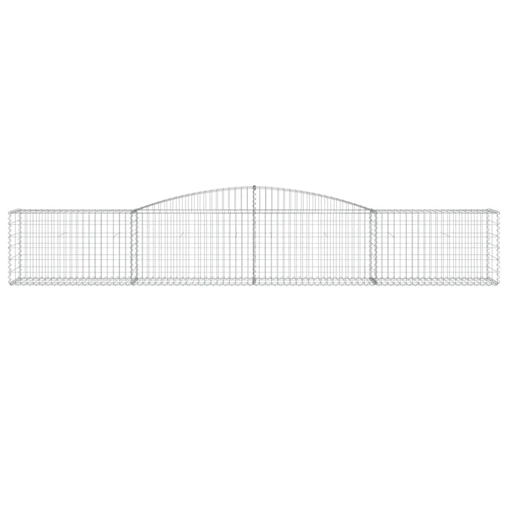 Cesti Gabbioni ad Arco 20 pz 400x50x60/80 cm Ferro Zincato 3146980