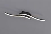 ROUTE PLAFONIERA LED 10W 1000lm, 3000K 2 BACCHETTE ONDULATE ANTRACITE L. 56CM
