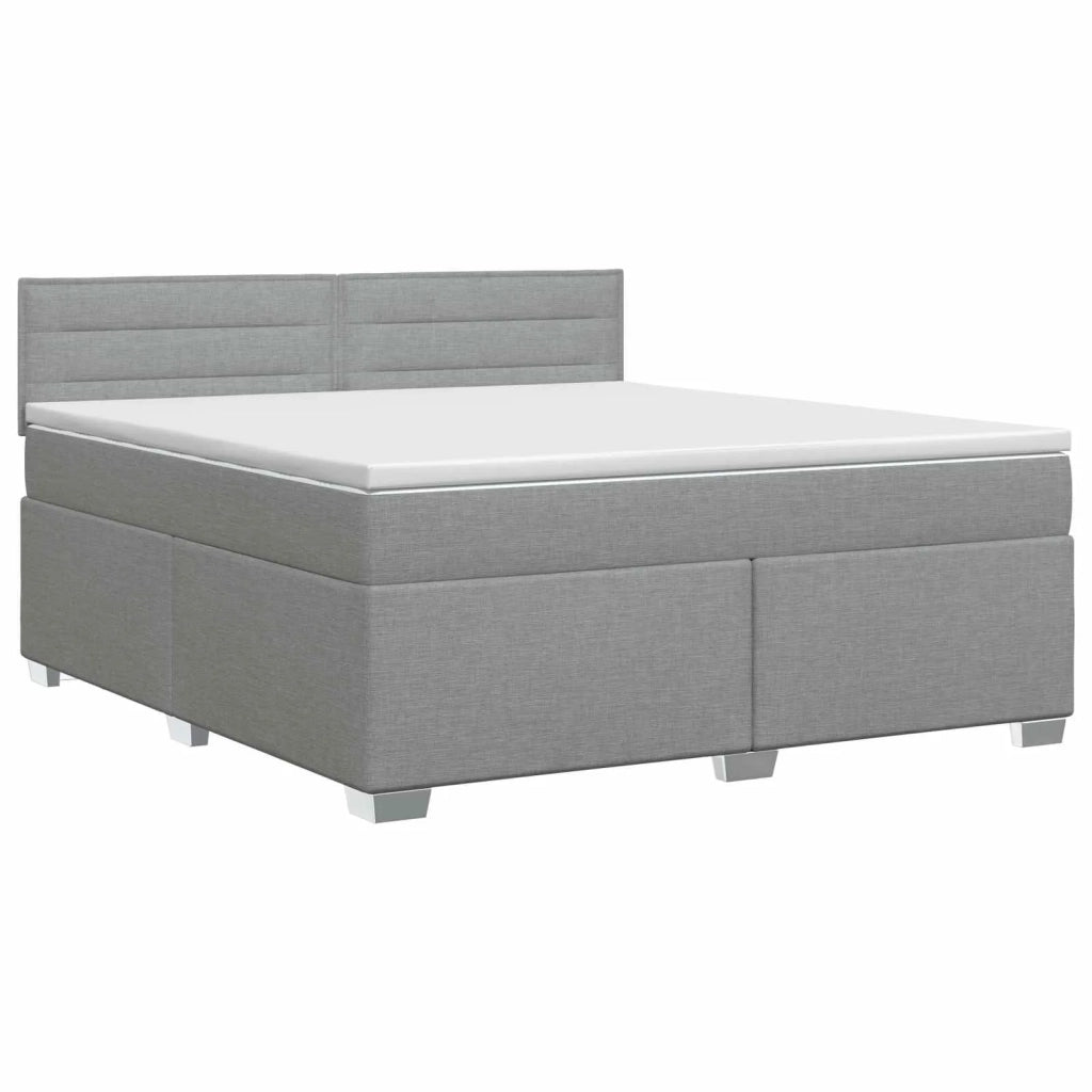 Letto box spring con materasso Grigio Chiaro 140 x 190 cm 3450467