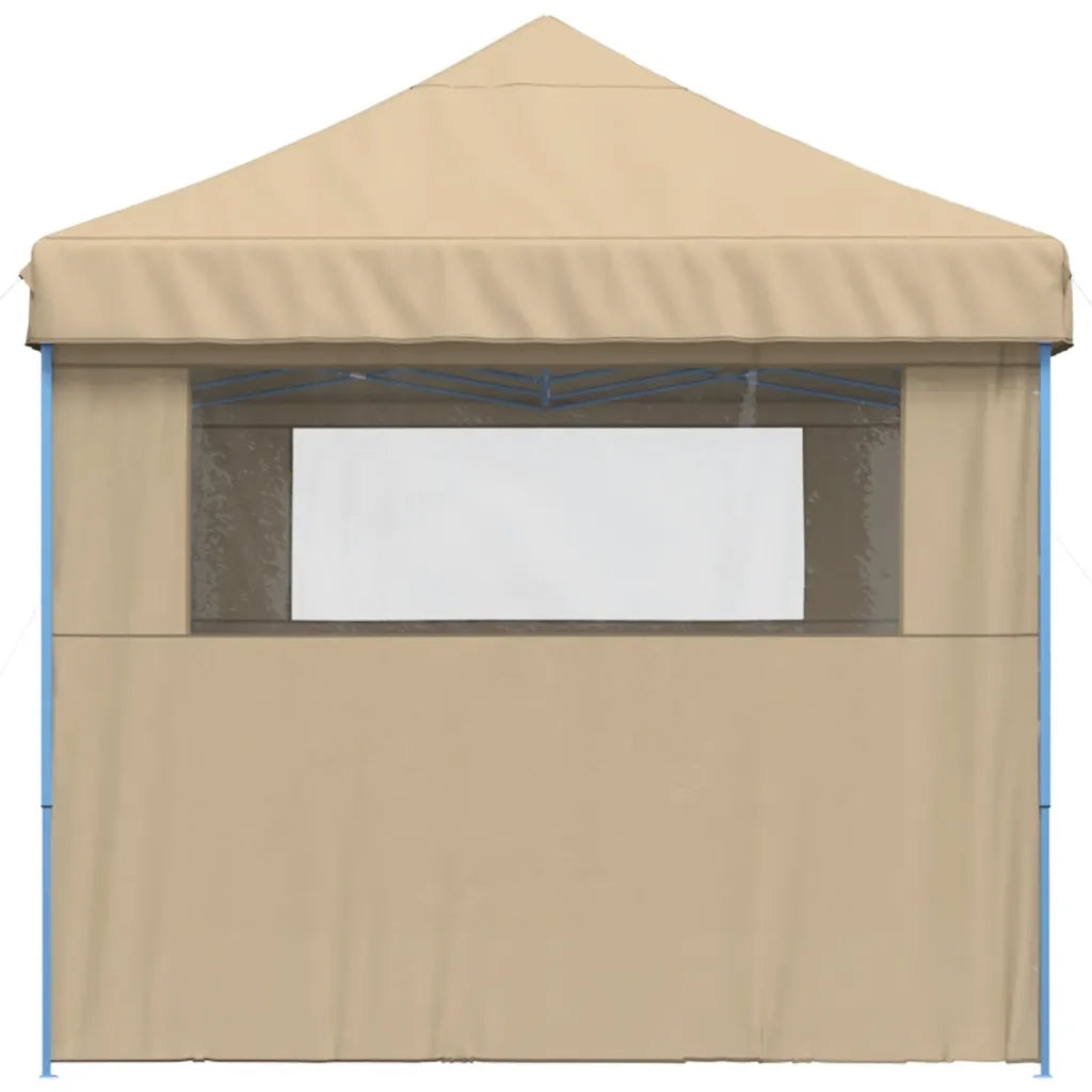 Tendone per Feste Pieghevole Pop-Up con 3 Pareti Beige