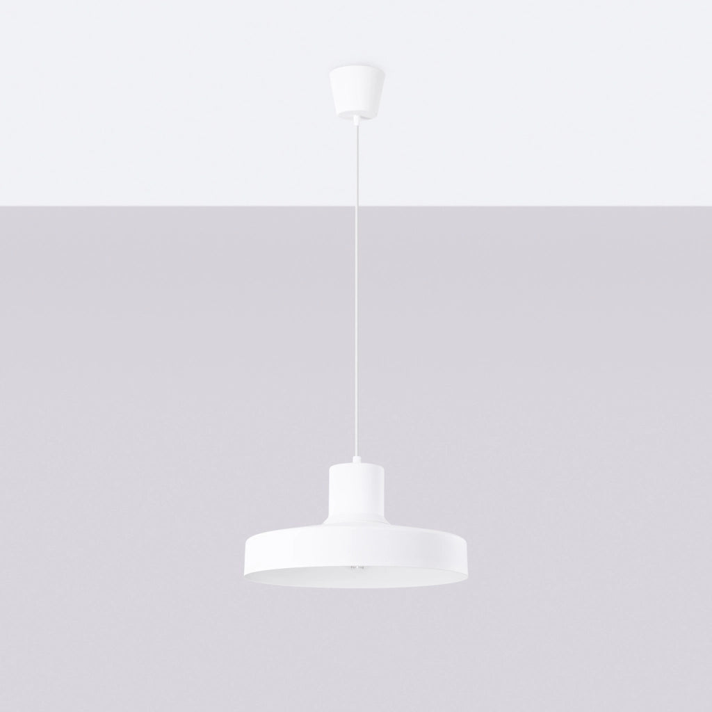 Lampada a sospensione BILO moderna in acciaio E27 15W bianco 35x35x120 cm