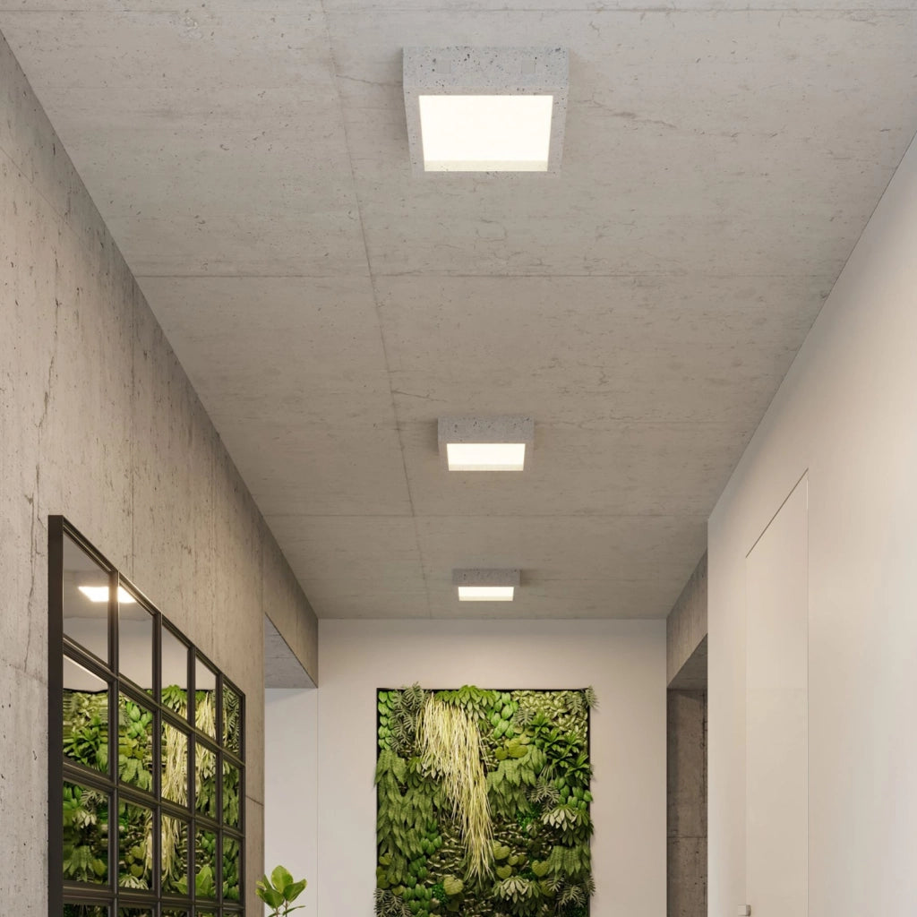 Plafoniera LED INDIRA Pure Lume cemento 33cm 18W calda