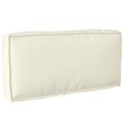 Cuscino per pallet per schienale crema 80x40x12 cm in tessuto Oxford