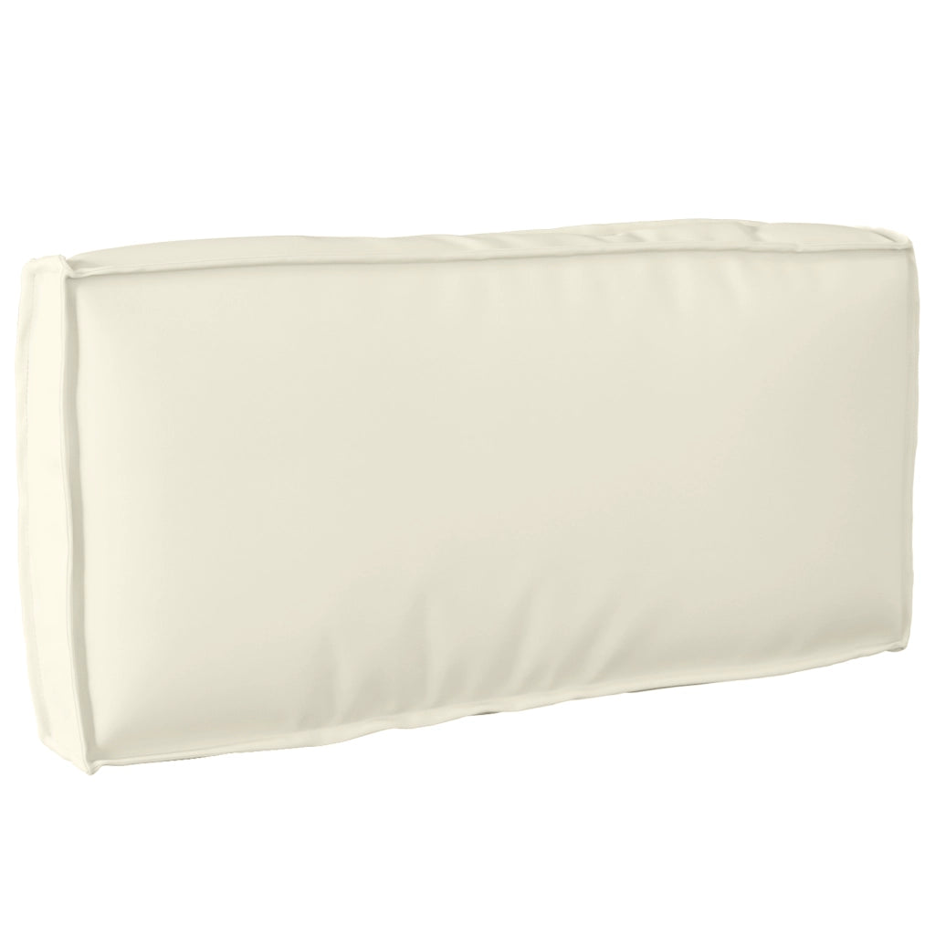Cuscino per pallet per schienale crema 80x40x12 cm in tessuto Oxford