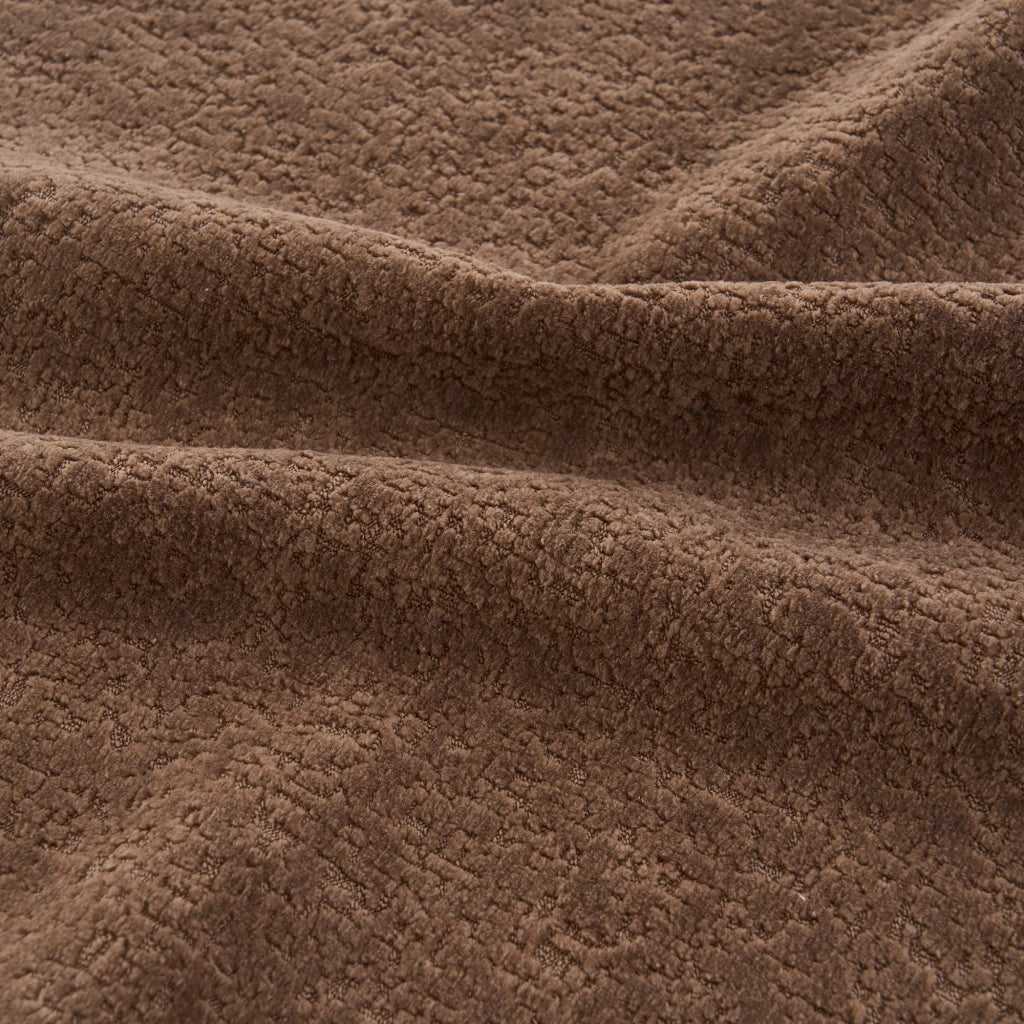 Divano modulare convertibile senza montaggio con funzione letto, cuscini e braccioli, in Chenille, Marrone