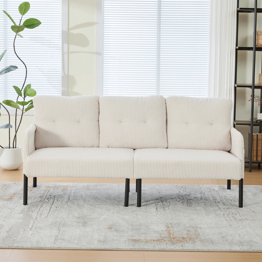 DIVANO 3 POSTI 171x72x80 cm in corduroy Beige