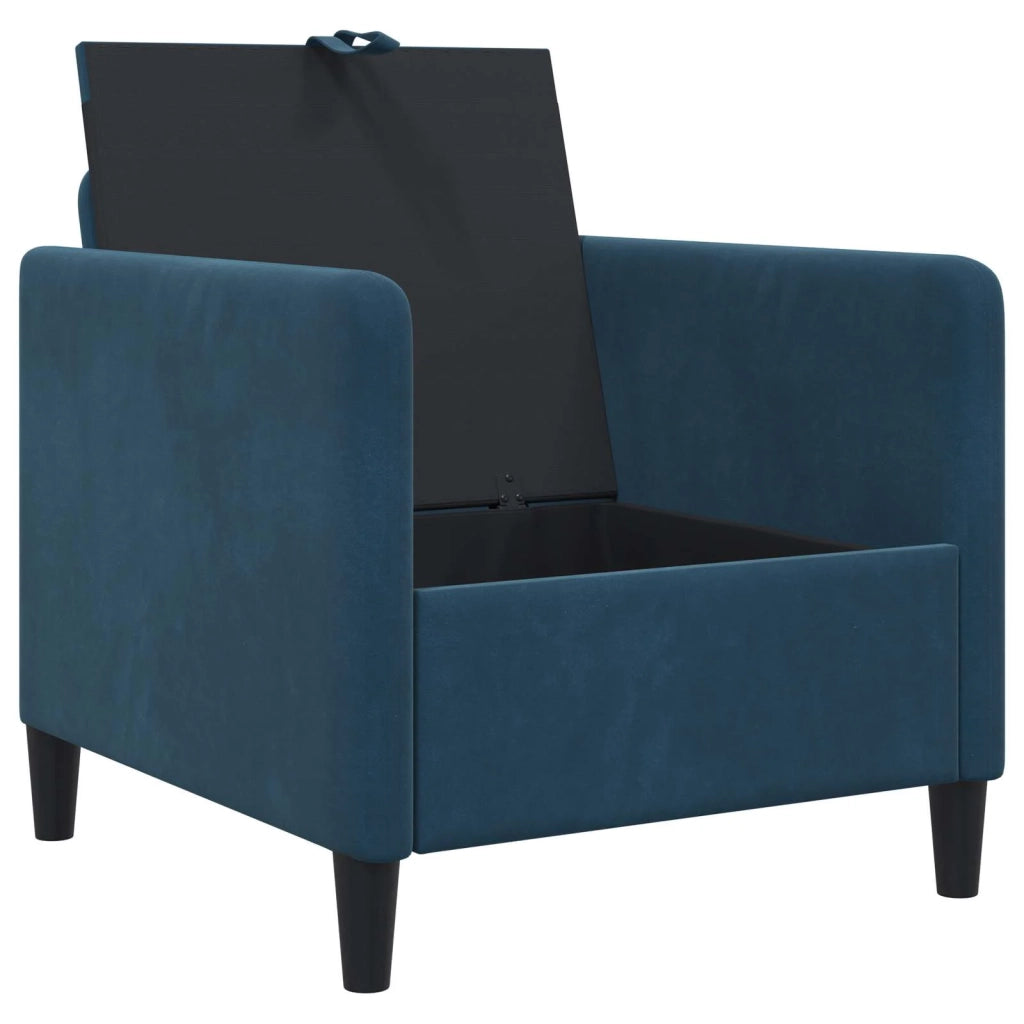 Set di Divani con Storage 2 pz Blu Poliestere 3429171