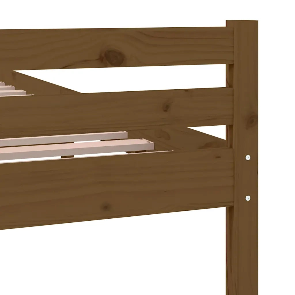 Giroletto senza Materasso-Struttura Letto Ambra in Legno Massello 140x190 cm