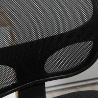 Sedia da Ufficio ad Altezza Regolabile con Braccioli, Rotelle e Seduta Imbottita, 60x56x110-132 cm, Nera