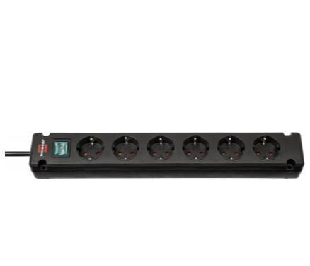 Brennenstuhl 1150650316 prolunghe e multiple 3 m 6 presa(e) AC Interno Nero