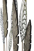 Pannello In Ferro E Legno Foglie -C- Cm 75X2.5X87