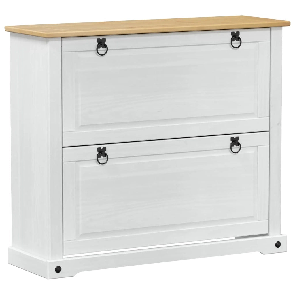 Mobile per scarpe Corona Bianco 99 x 32 x 85 cm Pino massello 42024953