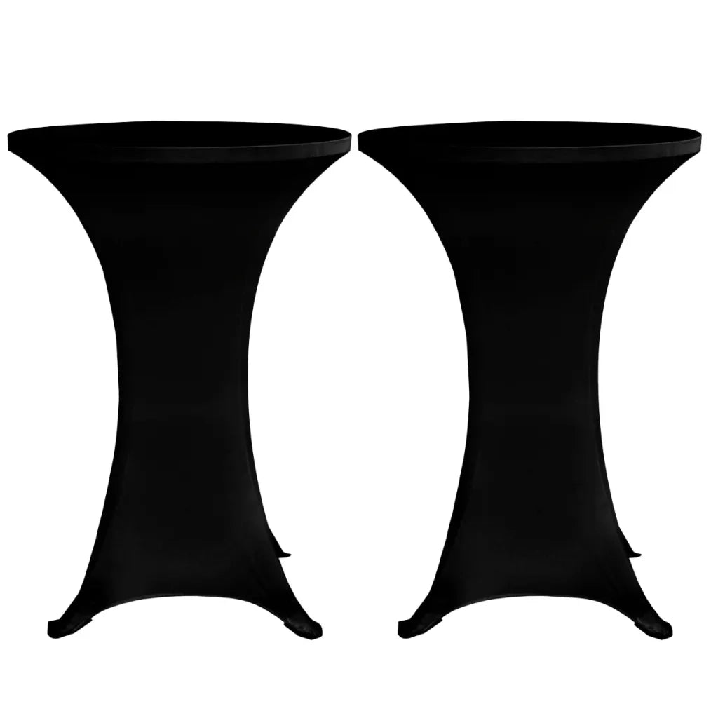 Coperture Verticali per Tavolo 4 pz ?70 cm Nero Elastico CFW7729431