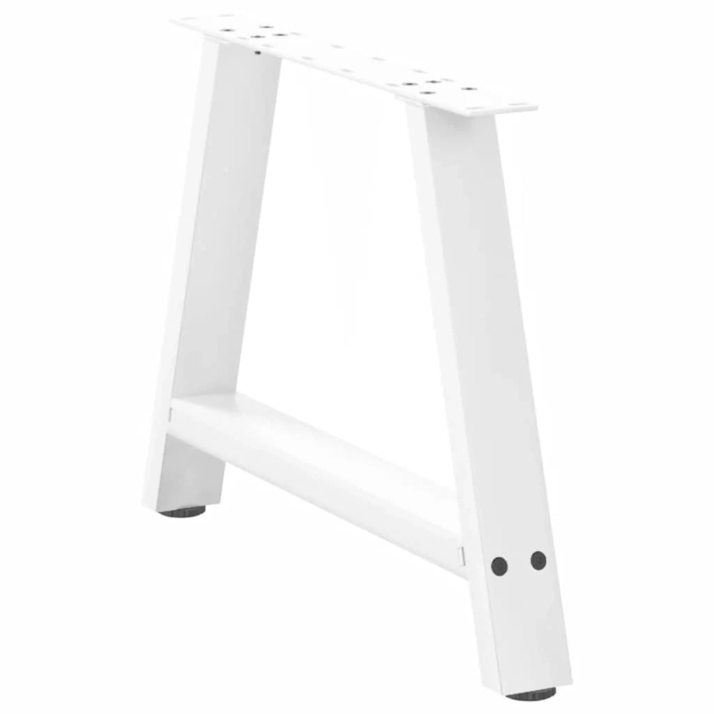 Set di 2 gambe regolabili per tavolino da caffè a forma di A 70 x 42-43 cm design moderno acciaio bianco 02_0057120