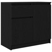 Credenza | Madia | Buffet da pranzo | Armadio da pranzo con Cassetto Rovere Nero 71x35x65 cm Legno Multistrato
