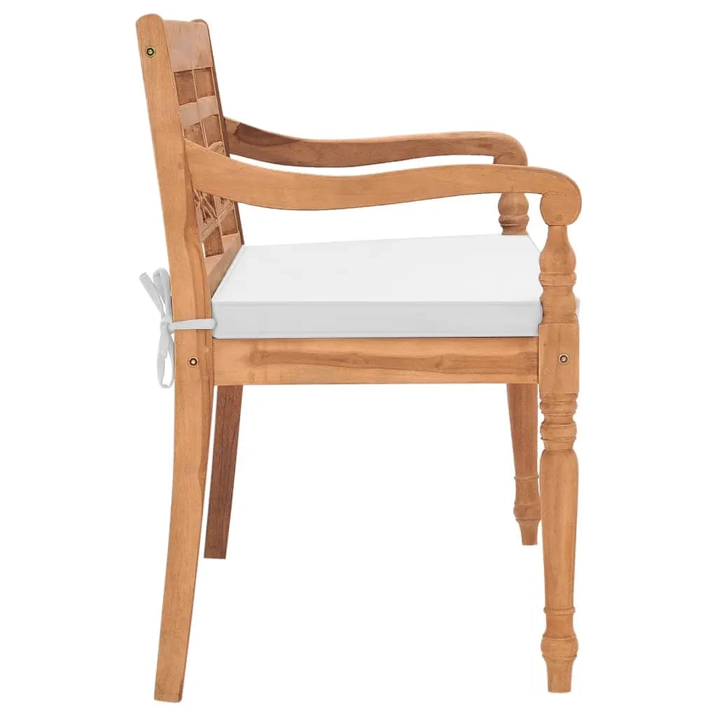 Panchina Batavia con Cuscini 120 cm in Teak 43057