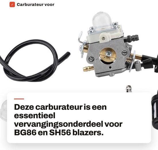Carburatore ZAMA C1M-S261B - Ricambio - Pulitore Carburatore - Strumento di regolazione carburatore - Filtro carburante - Incluso imballaggio - Blower