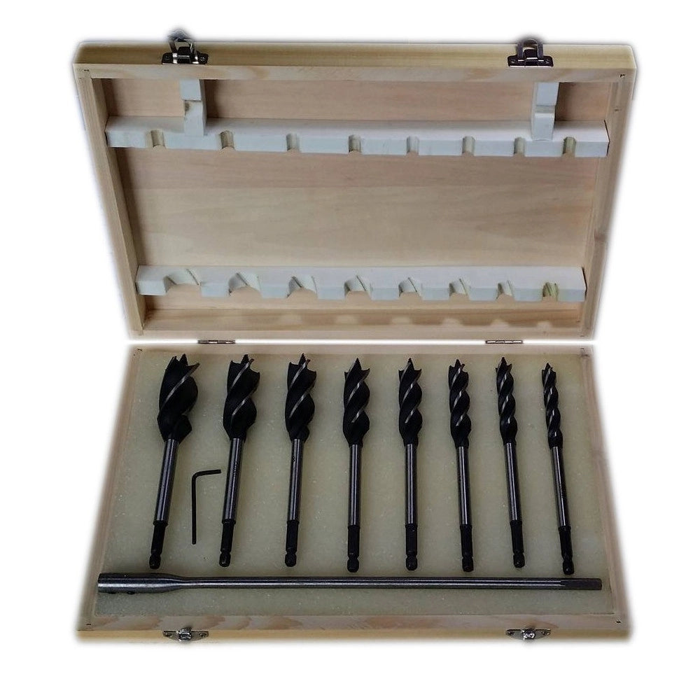 Trade Shop - Set 8 Punte Per Trapano Tassellatore Puntale Autofilettante Legno Con Prolunga -