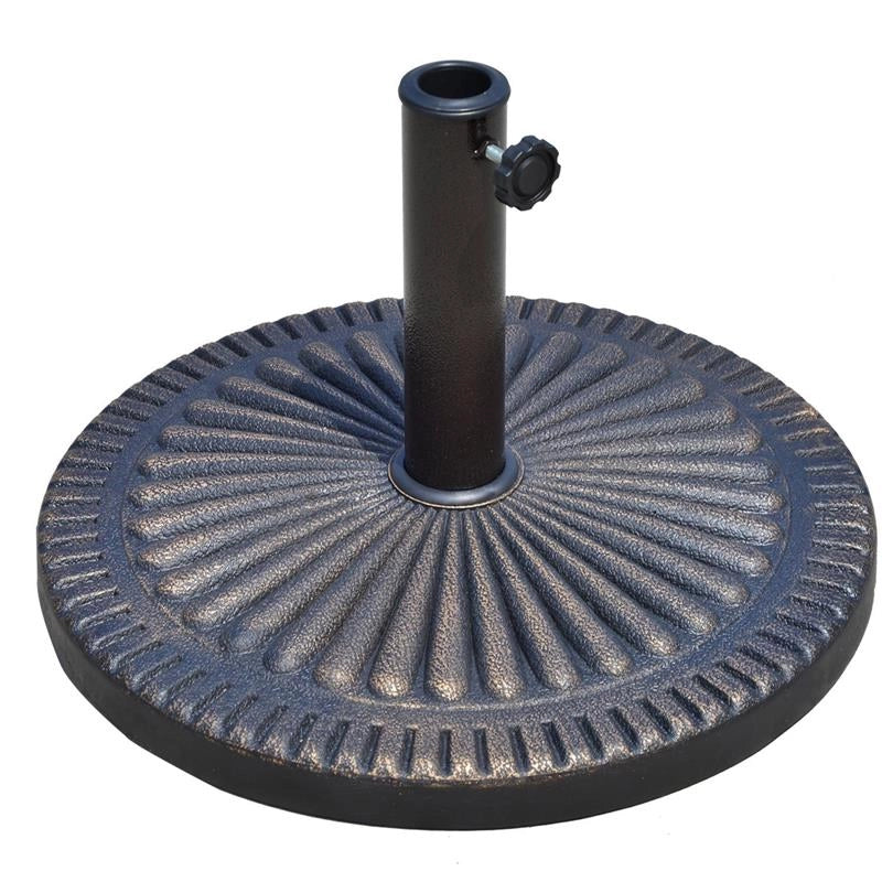 BASE PER OMBRELLONE TONDA IN RESINA 49 X 32 CM IN COLORE ANTRACITE