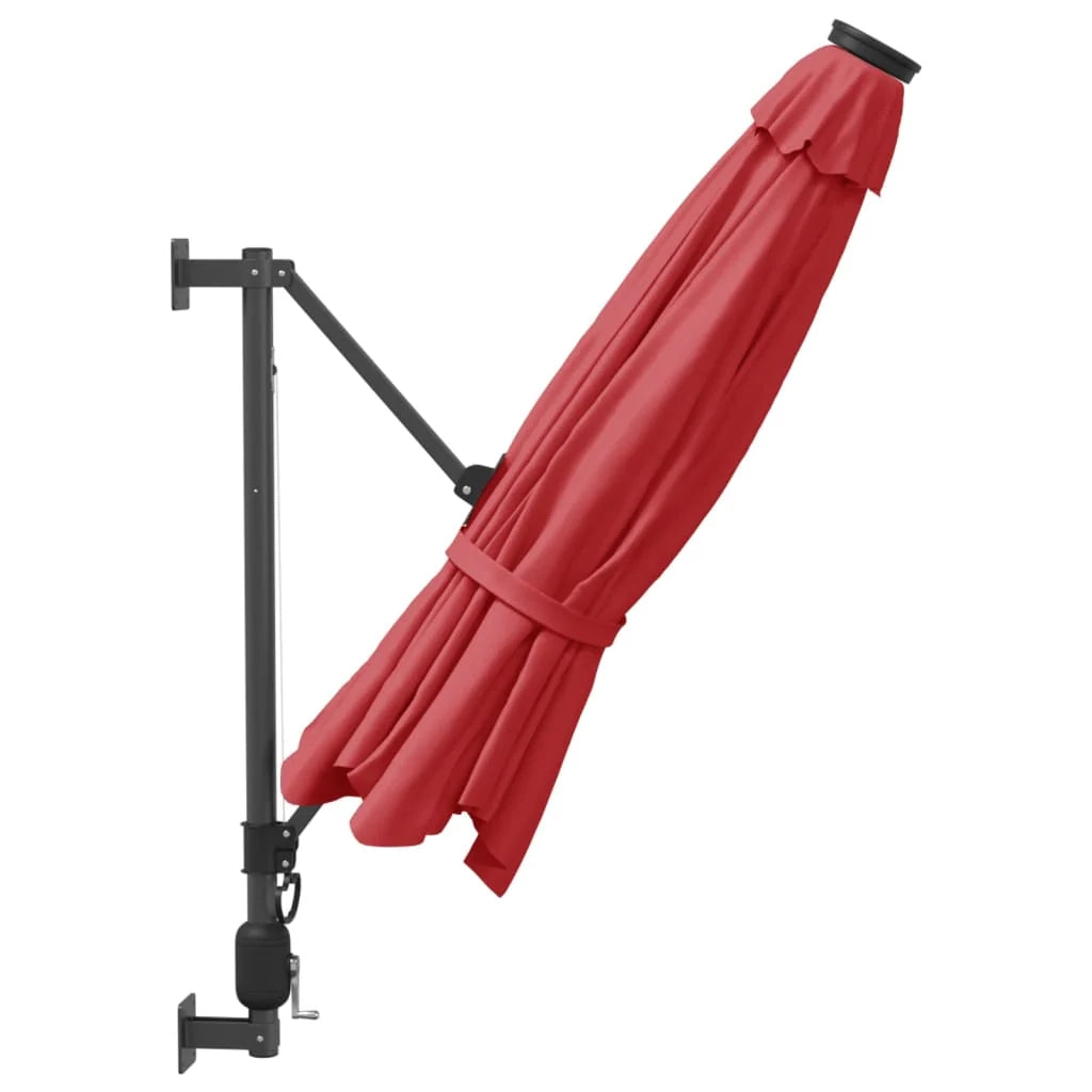 Ombrellone da esterno a parete 290 cm rosso vivo 02_0008701
