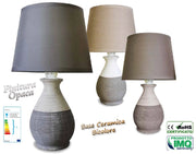Lampada da Tavolo con base in Ceramica Stone Bicolor 26 cm 3 Colori