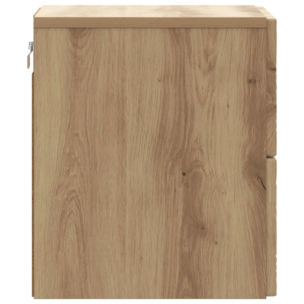 Mobiletto da notte a muro Rovere Artigianale 34,5 x 33 x 40 cm 898823