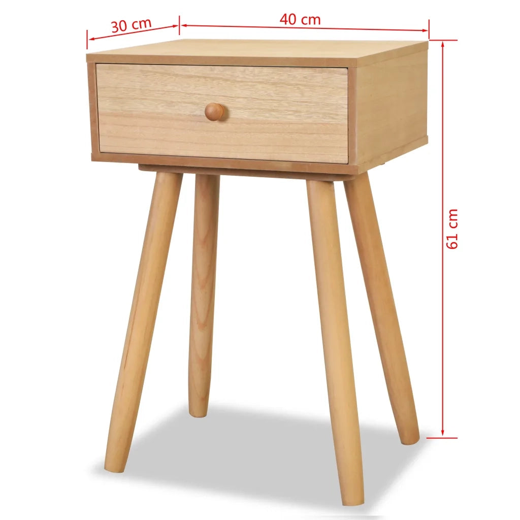 Comodini Set 2 pz in Massello di Pino 40x30x61 cm Marroni 244742