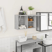 Mobile da Bagno Grigio Sonoma 60x25x40 cm in Legno Multistrato