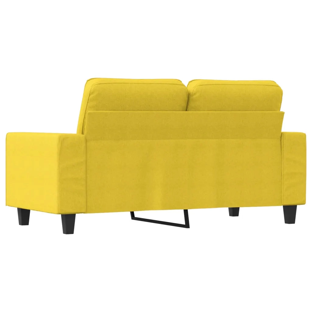 Divano a 2 Posti Giallo Chiaro 120 cm in Tessuto 359388