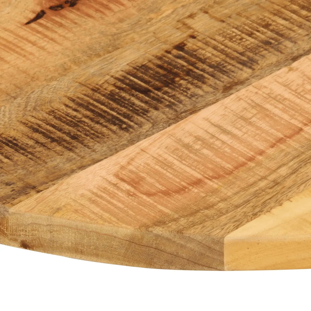 Piano per Tavolo Ø 80x2,5cm Rotondo Legno Massello Grezzo Mango 370013