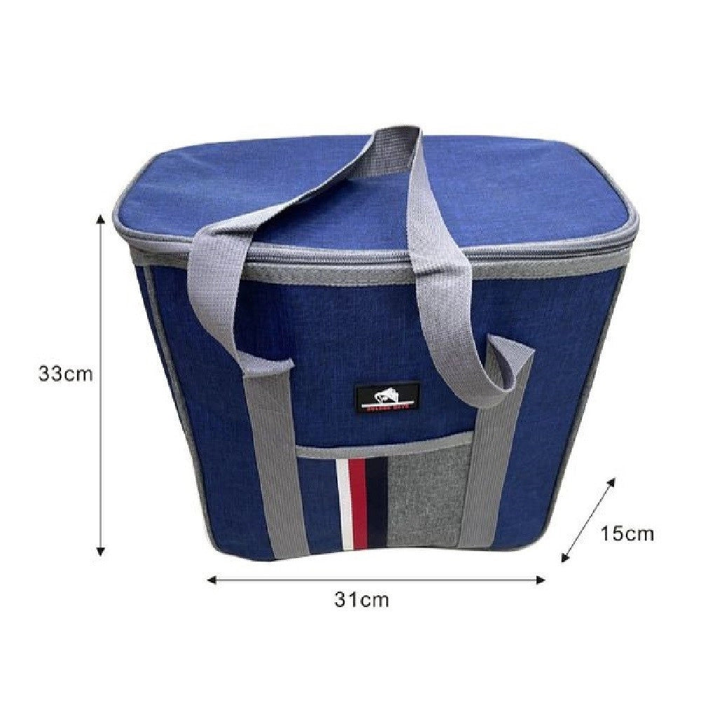 Trade Shop - Borsa Termica Frigo Bicolor 31x15x33 Cm 14 Lt Porta Alimenti Spiaggia Mare 12817 -