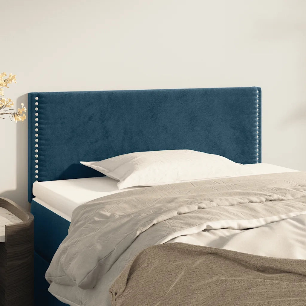Testiera Blu Scuro 100x5x78/88 cm in Velluto 345922