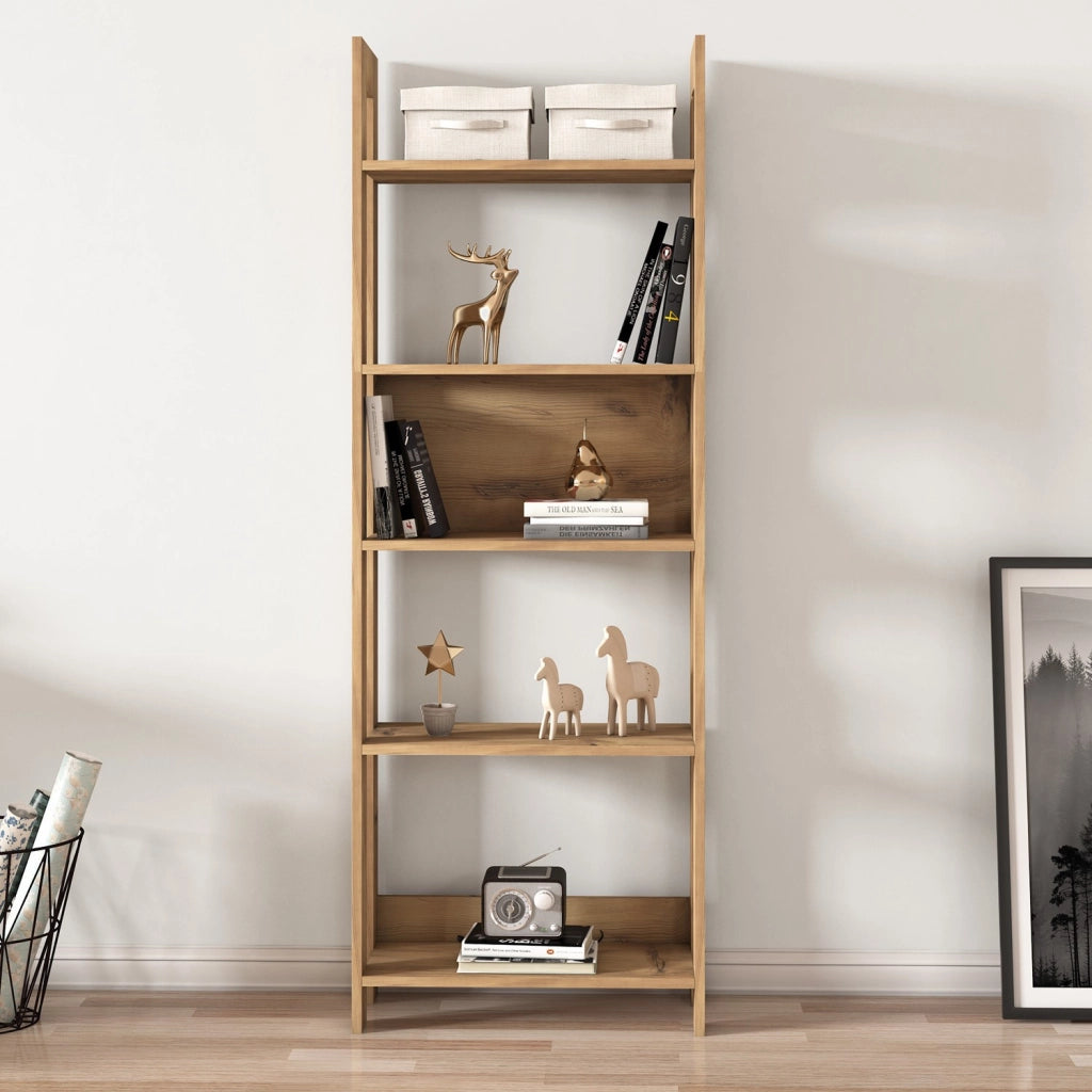 Libreria in legno "Country" - 64 x 30 x 180 cm - Marrone