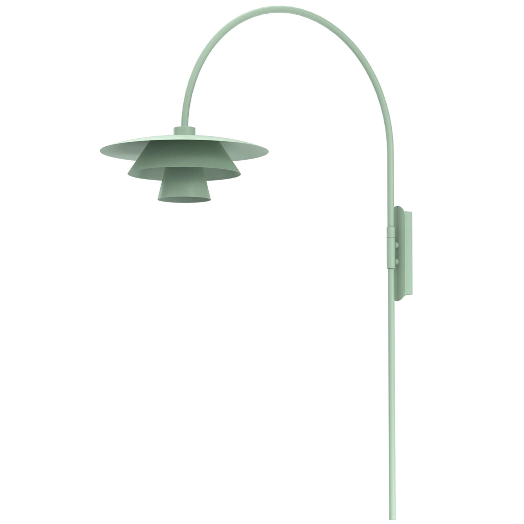 Applique Plato 1 luce verde metallo E27 Luminex