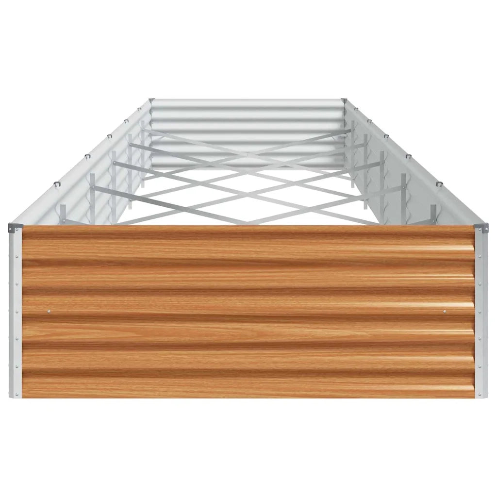 Fioriere | Cassetta per fiori | Letto rialzato da giardino 582 x 100 x 36 cm Acciaio zincato