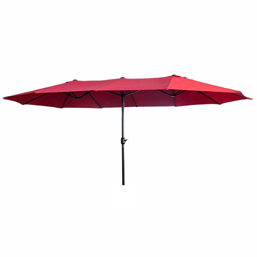 Ombrellone doppio da giardino TILIA rosso peso 12,3 kg dimensioni 460x270x245 cm