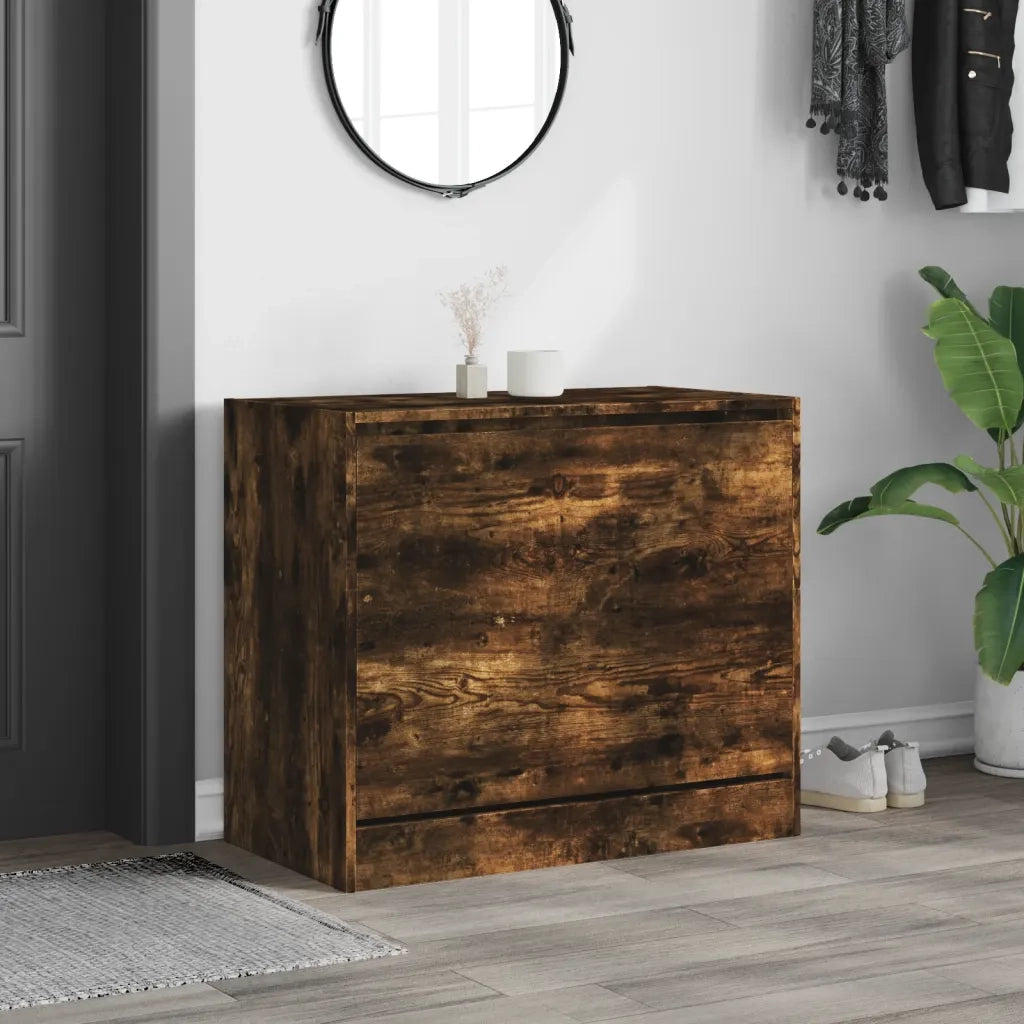 Scarpiera | Mobile per scarpe Rovere Fumo 80x42x69 cm in Legno Multistrato