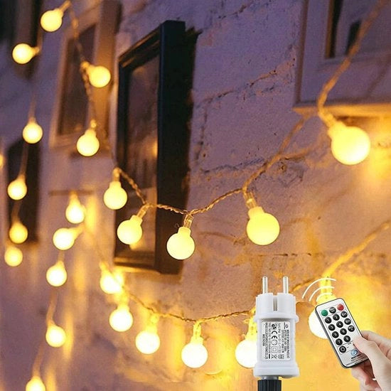 Fascia LED 120 - 12 Metri - Con Presa e Funzione di Ricordo - Adatto per Interno e Esterno - Ideale come Decorazione di Natale - Camera dei Bambini o Balcone - Illuminazione di Natale - Illuminazione Esterna - Illuminazione del Giardino