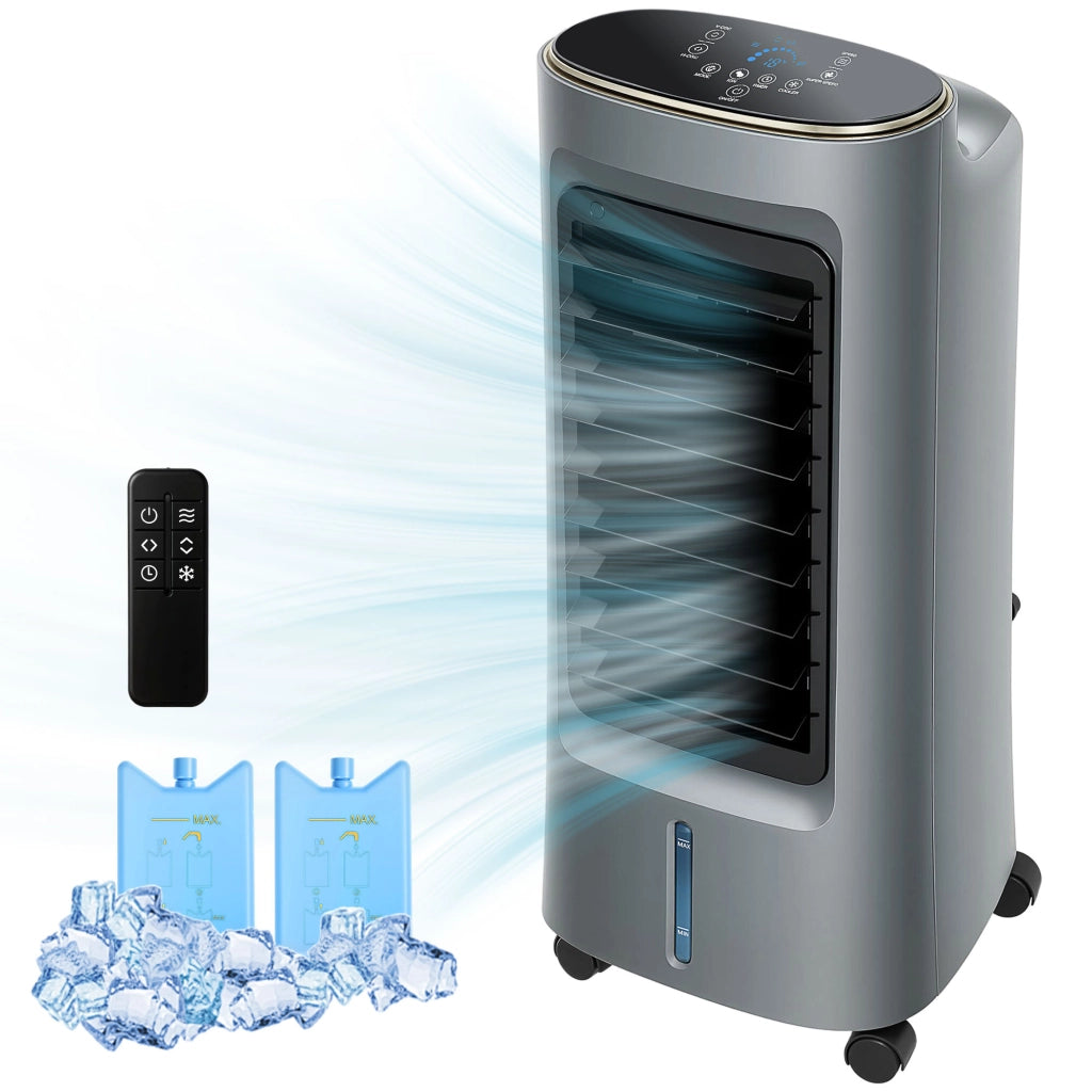 Climatizzatore portatile 4 in 1 umidificatore purificatore ventilatore ¨C zephmum ¨C grigio