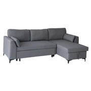 Divano letto angolare LOGAN 3 posti grigio