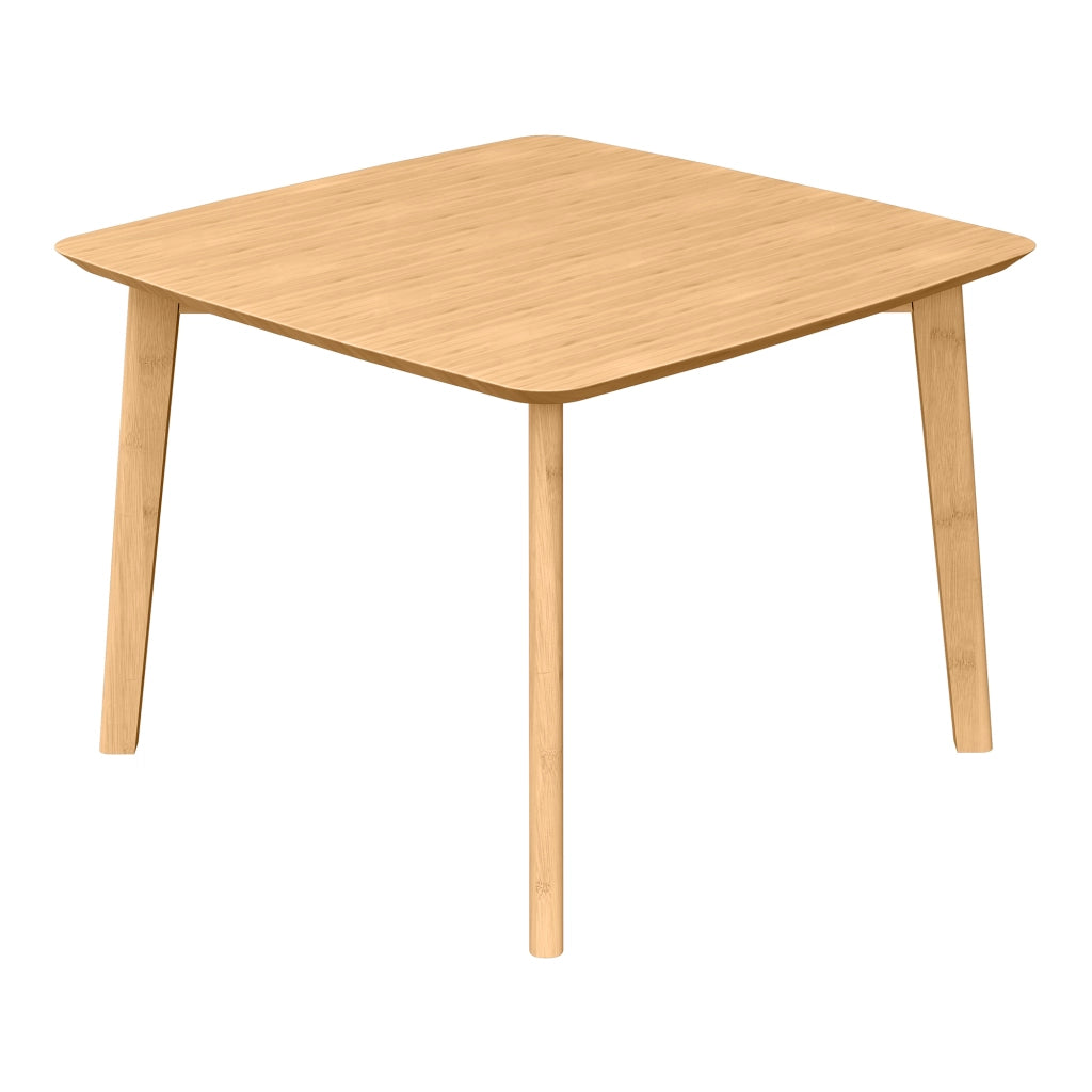 Tavolino Haad in Bambù con Piano Quadrato 45x50x50 cm Naturale [en.casa]