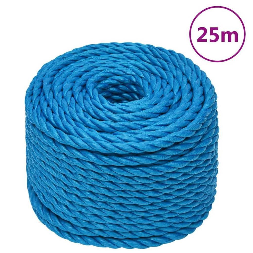 Blue Working Rope, 14 Mm, 25 M, Polypropylene