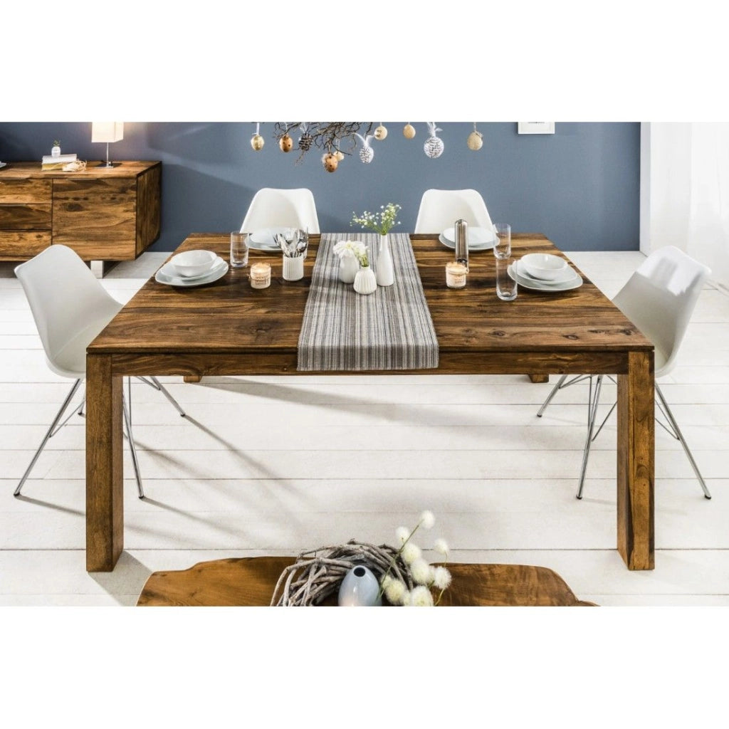 Tavolo da pranzo TAVINA 160–240 cm – Tavolo allungabile in legno massiccio di Sheesham verniciato