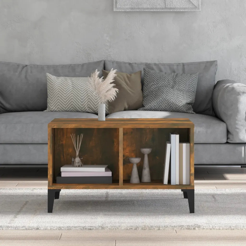 Tavolino da salotto | Tavolino da caff¨¨ | Tavolino da Soggiorno Rovere Fumo 60x50x36,5 cm Legno Multistrato