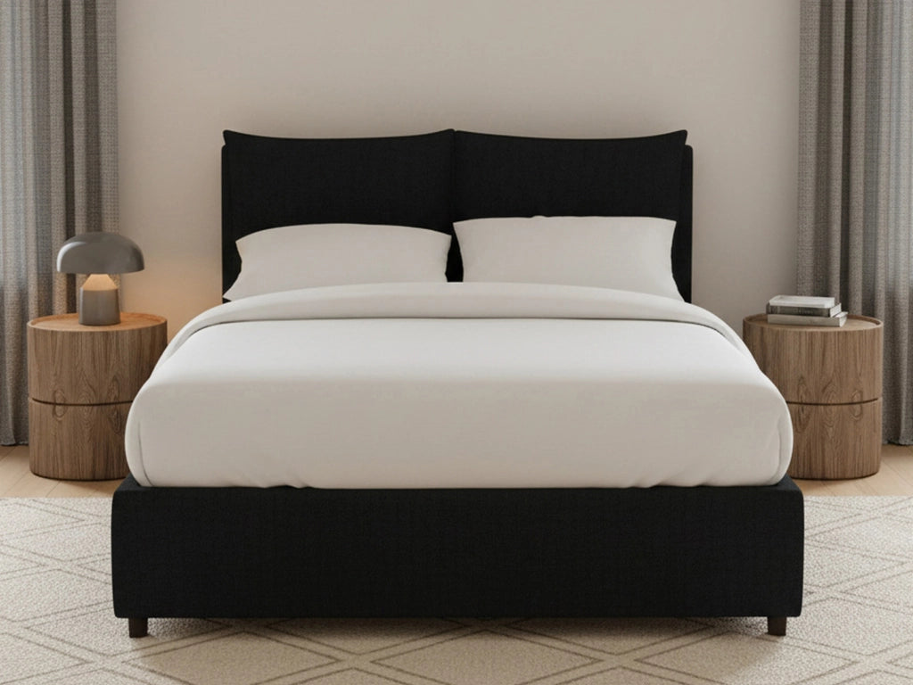 Newton, Letto Piazza e Mezza Sfoderabile Made in Italy, Grigio Scuro