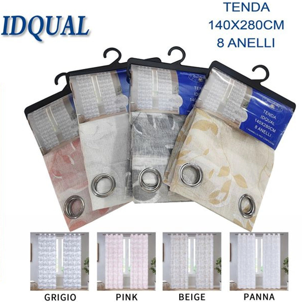 Trade Shop - Tenda Idqual Pannello Singolo Con 8 Borchie Porta Finestra Bastone 140x280 Cm -