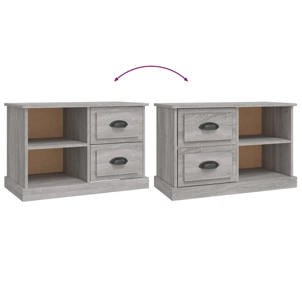 Mobile TV multimediale mensola TV credenza TV sala da pranzo soggiorno camera da letto Sonoma 73 x 35,5 x 47,5 cm legno ingegnerizzato grigio 02_0028450
