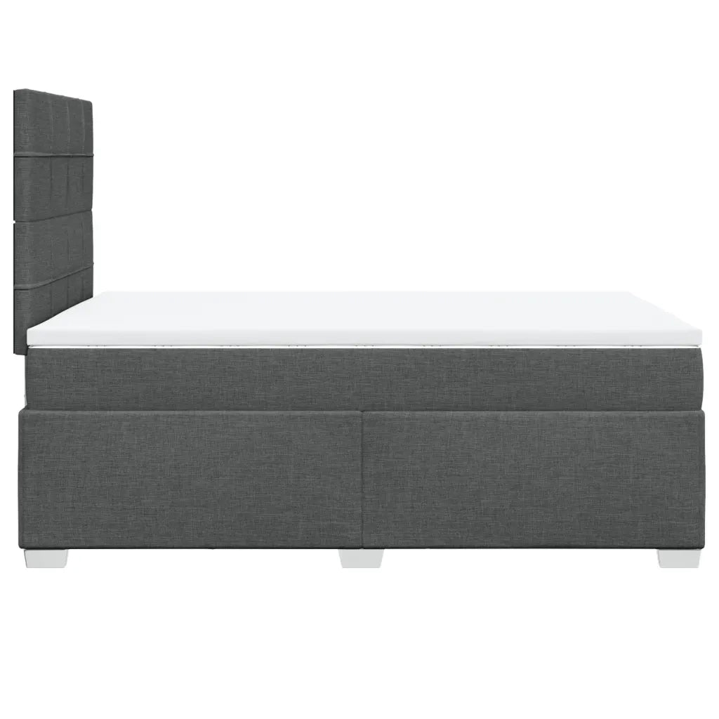 Giroletto a Molle con Materasso Grigio Scuro 120x190cm Tessuto 3290428