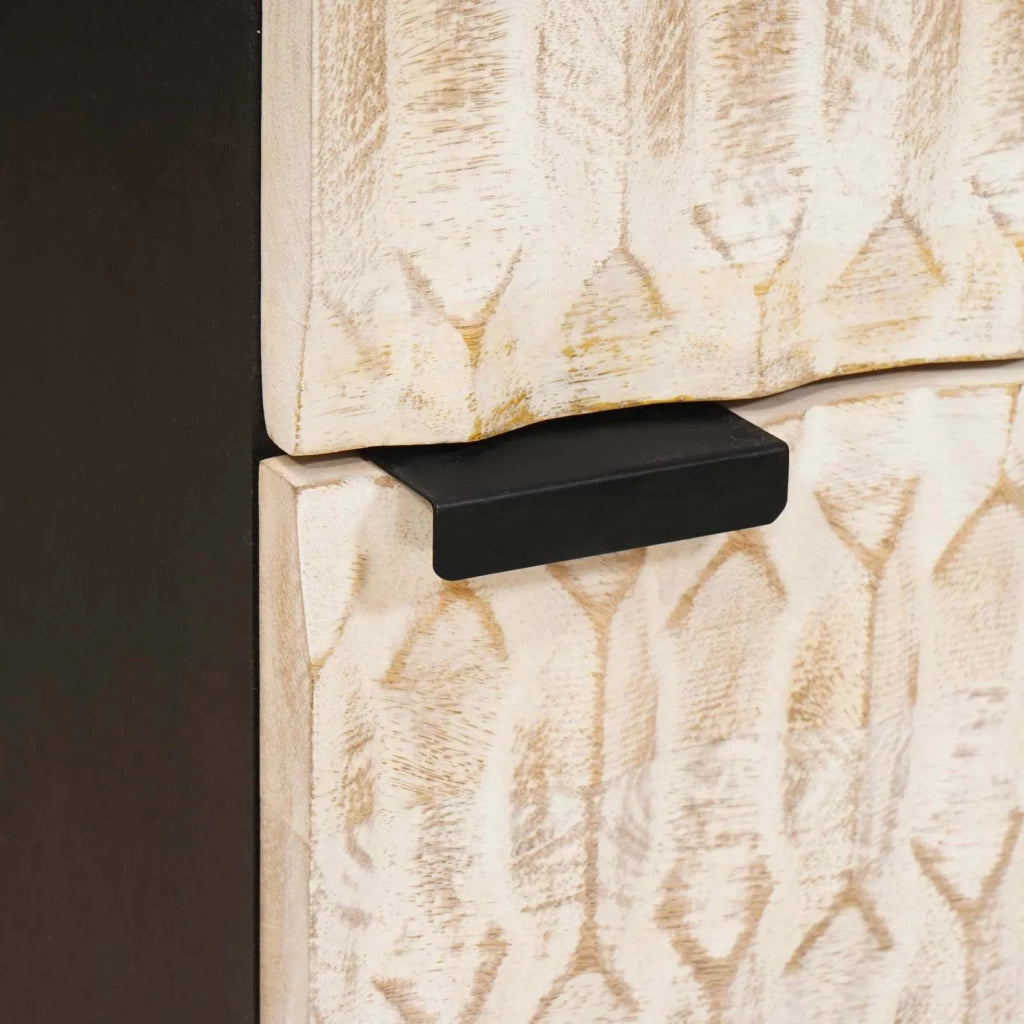 Credenza con porta Finitura Bianco Lavato 40 x 33 x 110 cm